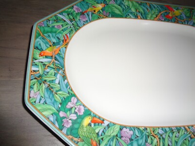 VILLEROY BOCH Amazona HEINRICH Bone China Octagon Platter Germany 