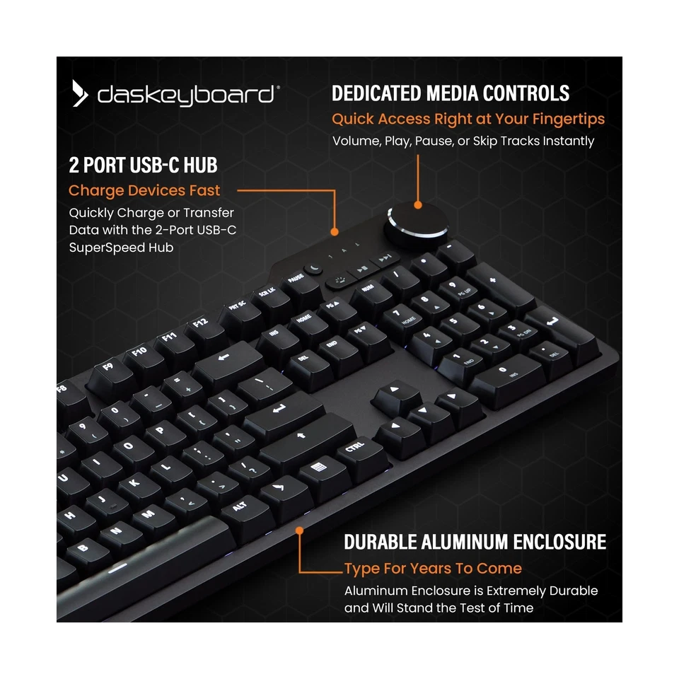 Das Keyboard 6 Professional Backlit Wired Mechanical Keyboard – Tactile Ch - Image 4 of 4