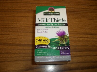 Nature's Answer Milk Thistle Herbal Extract 60 Vegetarian Capsules Exp. 2/2026