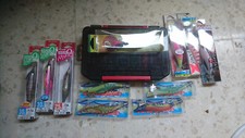 Quality squid jigs lot DTD/YO-ZURI/YAMASHITA all new+ squid jig case full of jig