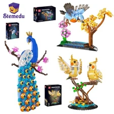 Mould King Animal Series Decoration Parrot Robin Peacock Building Blocks DIY Toy