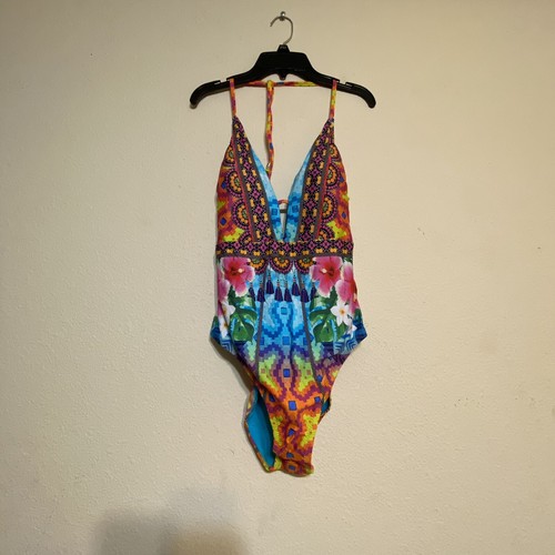 Traje de baño grande Nannette Lepore para mujer multicolor de una pieza con cuello en V