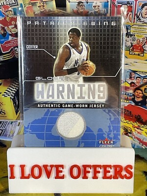 2002-03 PATRICK EWING JERSEY  FLEER GENUINE GLOBAL WARNING #3 C STORE RARE
