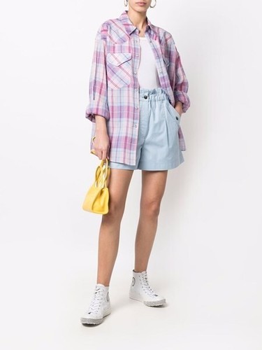Completo Bohémien: Camicia Isabel Marant Con Culotte Vintage Ricamata Alta Vita - Foto 2