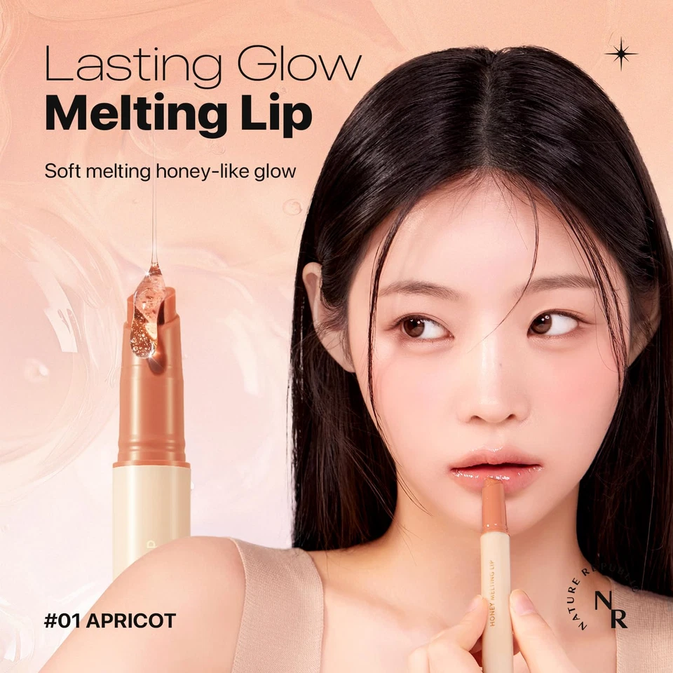 HONEY MELTING LIP (01 APRICOT) SOFT LIP STICK, Korean Lip, Lip Gloss, Glow Lip, - Image 2 of 4