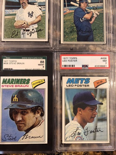 1977 TOPPS MLB-PSA-lot of 18-SEAVER, FISK-(2)PSA' 9's &(12) psa 8's-7's SEE PICS - Picture 10 of 22