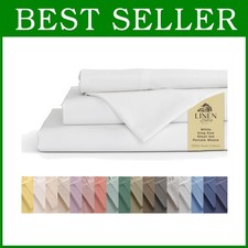 Crisp King Sheet Set, 100 Cotton Percale, White - 4 Pieces