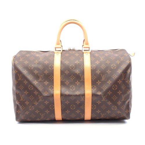Louis Vuitton Keepall 45 Monogram Bag Women Brown One Size