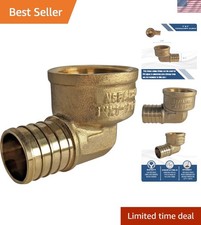 2 Pack 1 Inch Pex Female NPT Brass Elbow Fittings for Plumbing
