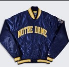 New ListingNotre Dame Fighting Irish Vintage 80s Starter Satin Bomber Jacket - Made in Usa