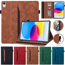 Wallect Case Leather Stand Cover For iPad (A16) 11th Gen 2025 11"/10th Gen 10.9"