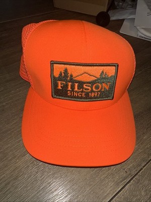 Filson Hunters Blaze Orange Hunting Hat Authentic Original Adjustable