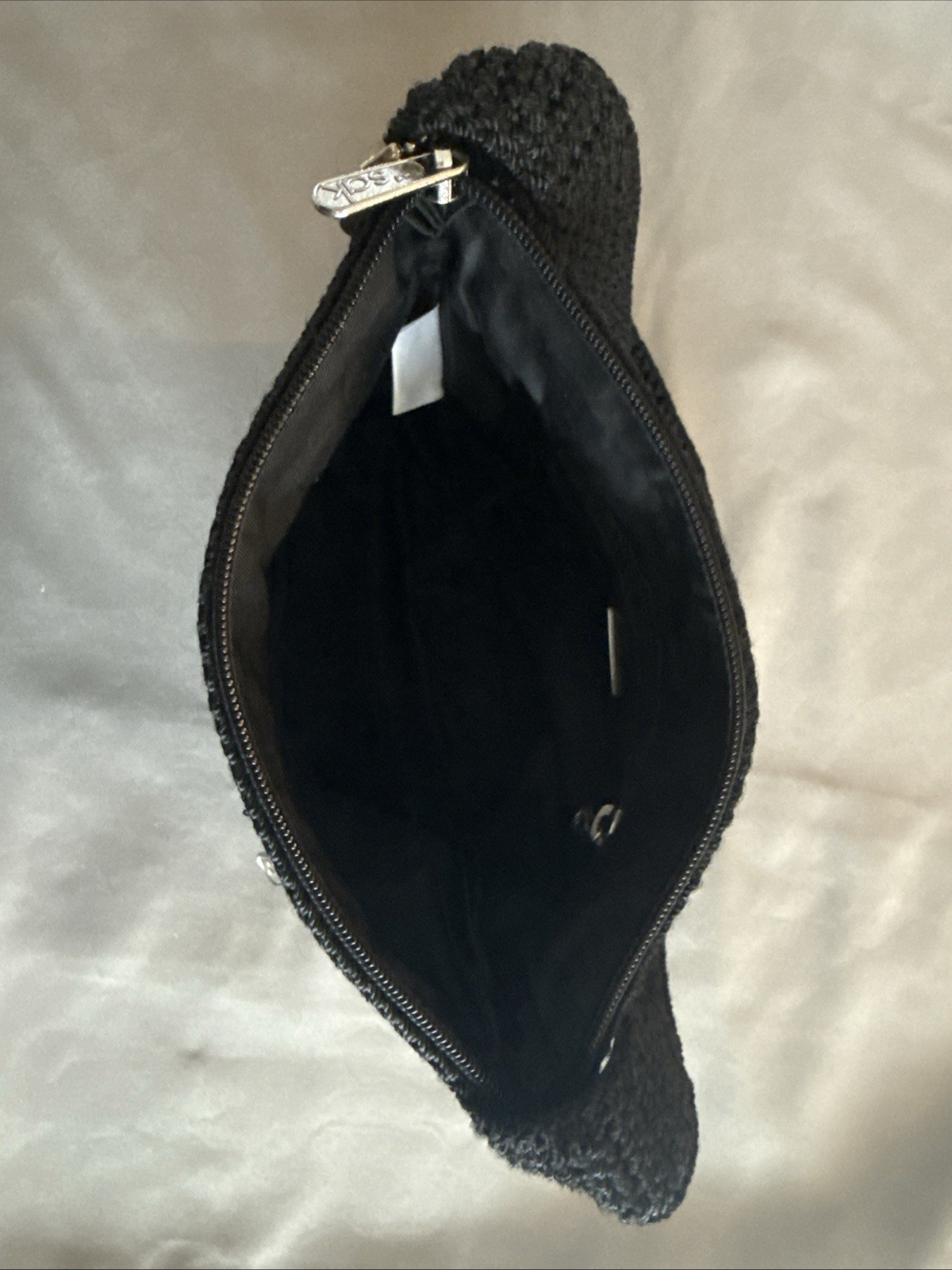 Sak Black Crochet Shoulder Bag Handbag Hobo Crossbody Purse. Great Condition