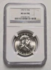 1957 Franklin Half Dollar NGC MS64 FBL