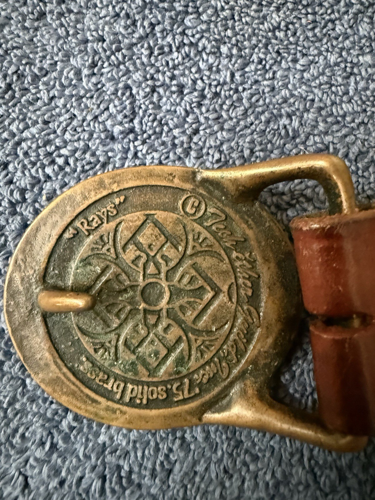 Tech Ether Guild Rays 1975 Belt Buckle Solid Bras… - image 4