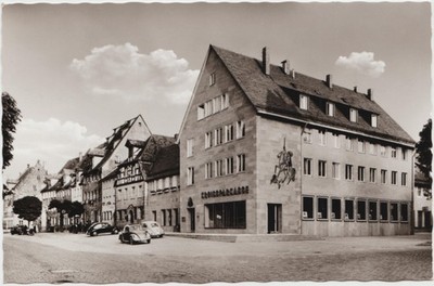 Altdorf bei Nürnberg um ~1950er Kreissparkasse Oldtimer Auto VW Käfer AK