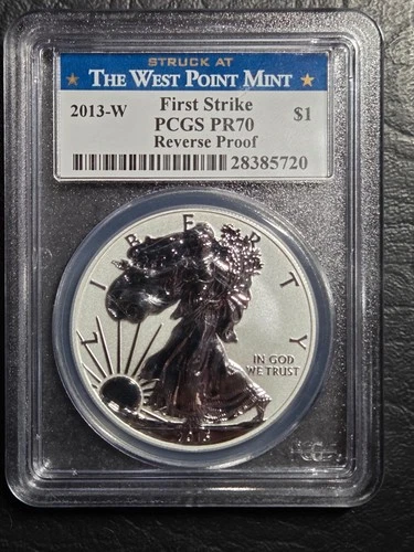 RARE 2013 W $1.00 American Eagle Silver Dollar PCGS Graded PR 70 Reverse Proof