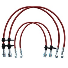 Stainless Steel Brake Lines For Acura Integra 94-01red Front Rear Brake Hoses Stainless Steel Brake Lines For Acura Integra 94-01red Front Rear Brake Hoses