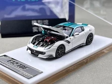  SH 1:64 White Decal F12 TDF V12 Racing Sports Model Diecast Metal Car 