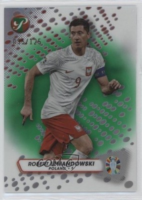 2023 Pristine Road to UEFA Euro 2024 Green Refractor Robert Lewandowski 04at