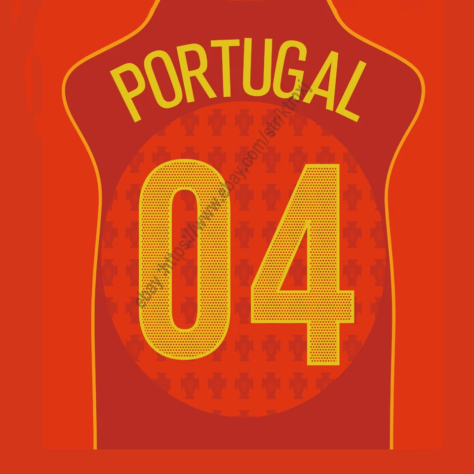 2004 Portugal Home Name Set C RONALDO 17 Heat Transfer Patch EURO Style Patch - Image 2 of 2