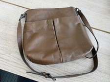 Clarks Ladies Topsham Pocket Tan Leather Across Body Bag