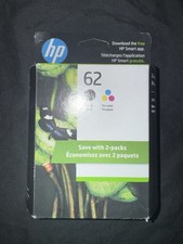 HP N9H64FN Black Tri Color Ink Cartridge Genuine OEM NEW 62 JAN/2026