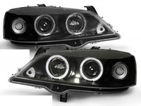 Scheinwerfer Paar Opel Astra G 97-04 Angel Eyes Schwarz