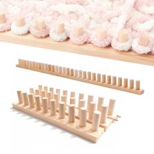 46-Inch Wooden Chunky Blanket Loom, DIY Knitting Kit for Throw Blankets, Adju...