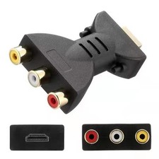 Quality AV Audio Video Adapter Converter HDMI Male to 3RCA TV Computer PC Camera