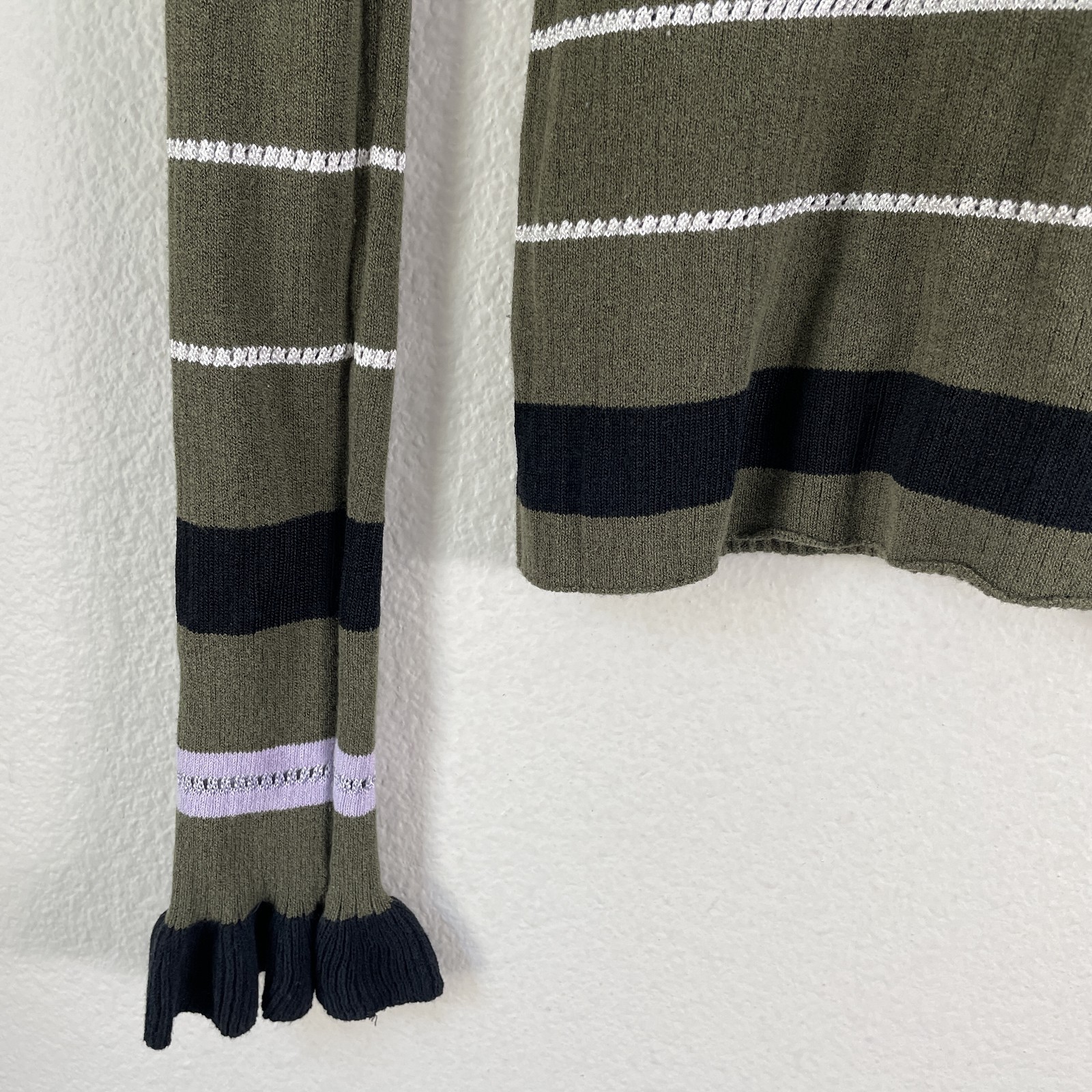 Opening Ceremony Sweater Womens XS Striped Knit Long Sleeve Pullover image 9