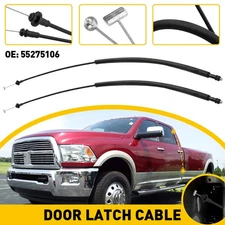 LH+RH Rear Door Latch Release Cable For 1998-02 Dodge Ram 1500 2500 3500 Pickup
