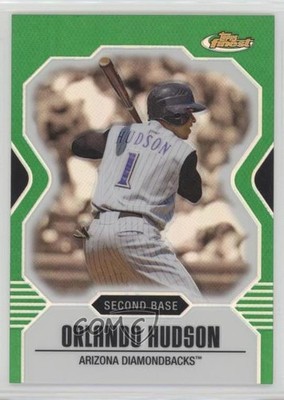 2007 Topps Finest Green Refractor 111/199 Orlando Hudson #78 0af