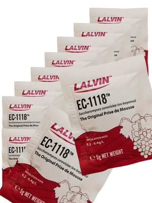 X10 von Lalvin EC-1118 Champagner Trockenhefe Weinherstellung - 10er Pack
