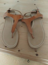 flache Stegsandalen v. Graceland, sehr weiches Kunstleder, Gr. 41