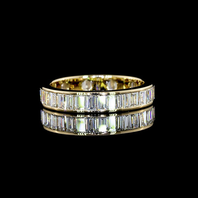 2,00 ctw Baguette Lab Grown Diamond Eternity Ehering 14 K Weißgold E VVS2