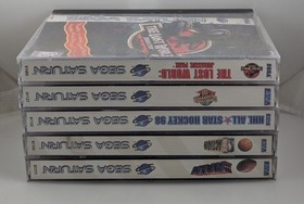 Sega Saturn Lot 5 Games Jurassic Park Lost World NBA Action NHL WSB 98 Complete