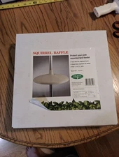 squirrel baffle for bird feeder pole. Fits 1/2 To 1 1/4 Pole