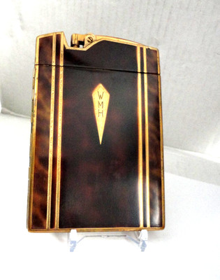 c1933 AMW/ RONSON MONARCH TORTOISE ENAMEL CASE LIGHTER. VERY RARE.