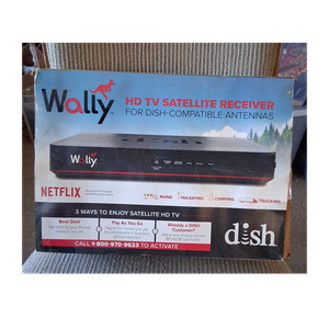 DISH Wally HD Digital Satellite Receiver Black DVR-Ready Netflix Remote HDMI