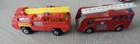 MATCHBOX LESNEY SUPERFAST No 35 vintage  MERRYWEATHER FIRE ENGINE +22 blaze bust