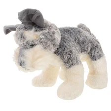 Schnauzer Dog Stuffed Animal: Realistic Lifelike Stuffed Interactive Toy - Dog