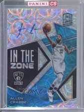 2018-19 Panini Spectra In the Zone Neon Blue Prizm 13/60 Allen Crabbe Auto 1p5