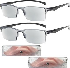 2PCS Auto Focus Glasses Self Adjusting, Intelligent Dual Focus Smart Reading Gla