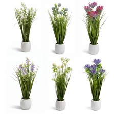 Image of 50cm Modern Faux Larch Plant in Pot Realistic Artificial Silk Flowers Home decor