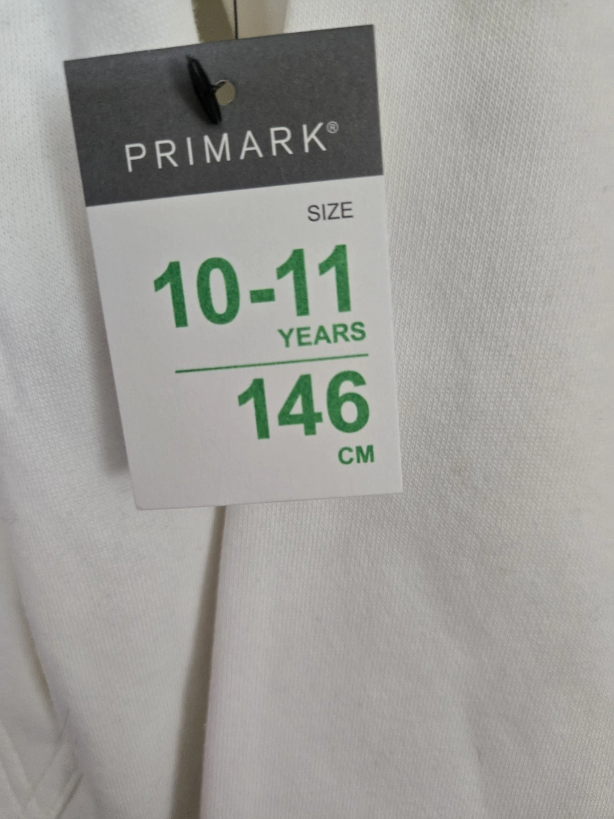 OFF WHITE Felpa con cappuccio pull over ragazzo Primark color crema nuova con etichette taglia 10 11 anni