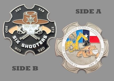 Six Shooters AEF Rotation 21 Texas Pandemic Challenge Coin  1#30