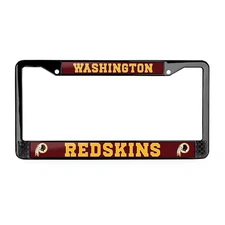 Washington Redskins NFL 3D Polyurethane Black License Plate Frame for Car-Truck