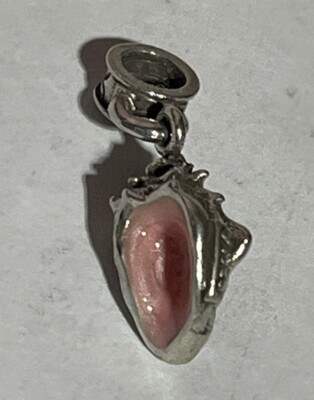VINTAGE 925 STERLING SILVER USCG SECTOR KEY WEST SHELL CHARM PENDANT Coast Guard