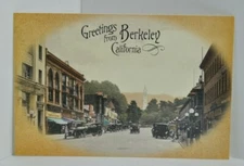 Postcard Un-used 2002 Center Street, Berkeley California. Campus and Sather